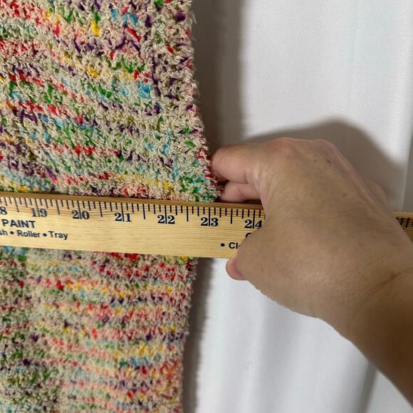 Coldwater Creek Chenille Sleeveless‎ Sweater Rainbow Blend Sz XL Boho 70s - Picture 6 of 7